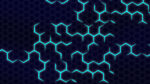 Abstract technology teal and blue circuit board pattern.