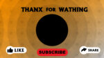Brown color circle banner youtube end card template