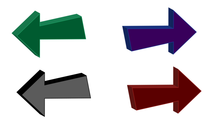 Depth green purple grey red color arrow icon