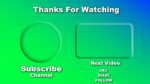Green Glassmorphisom design minimal outro youtube outro template size