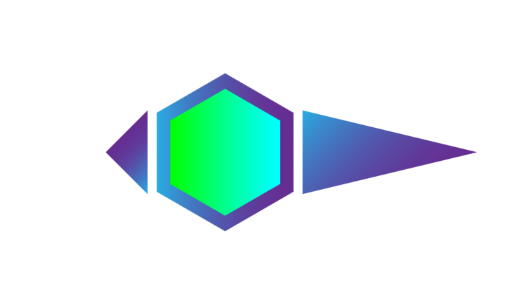 Green Purple and cyan color thin arrow png