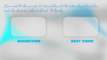 Latest glassmorphism style blue cyan grey youtube video end screen template free download