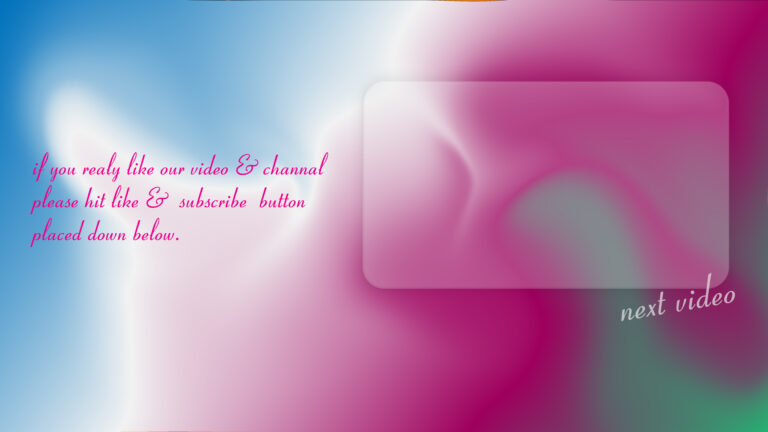 Latest glassmorphism style blue pink grey subscribe end screen