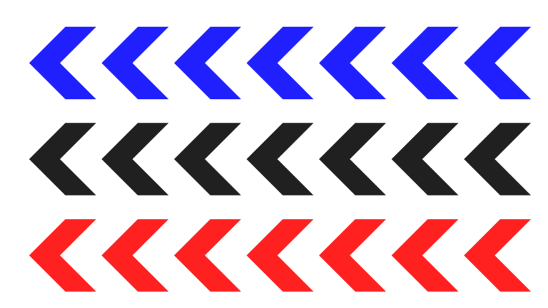 Left right arrow png red black and blue