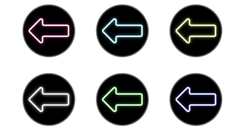 Neon double arrows png