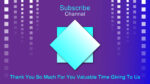 Purple blue colored with white banner plain youtube end screen template canva