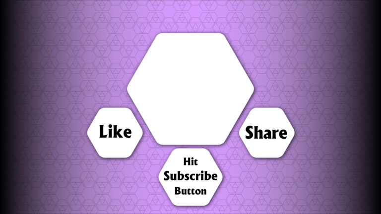 Purple gradient hexagonal pattern design youtube end screen download