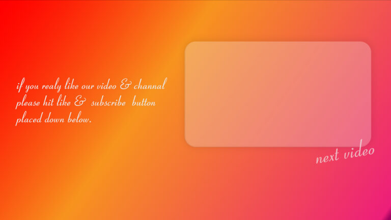 Red yellow pink mixed colored design youtube add end screen