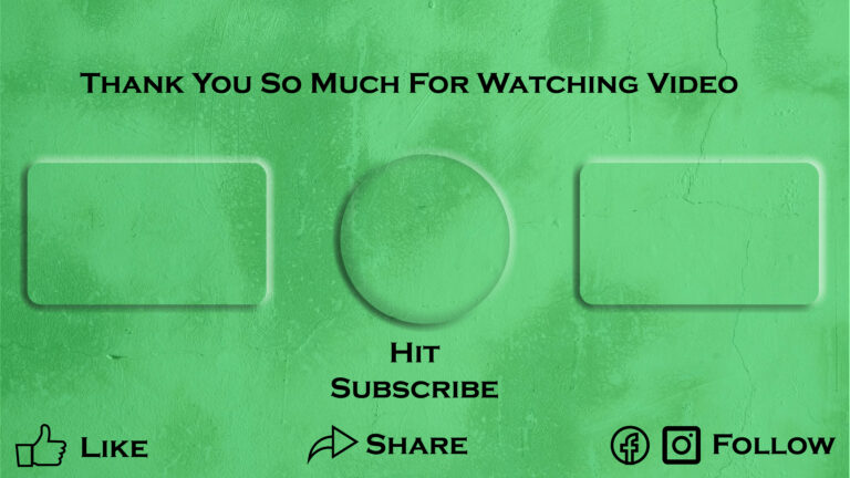 Simple green color Texture youtube cards and end screens