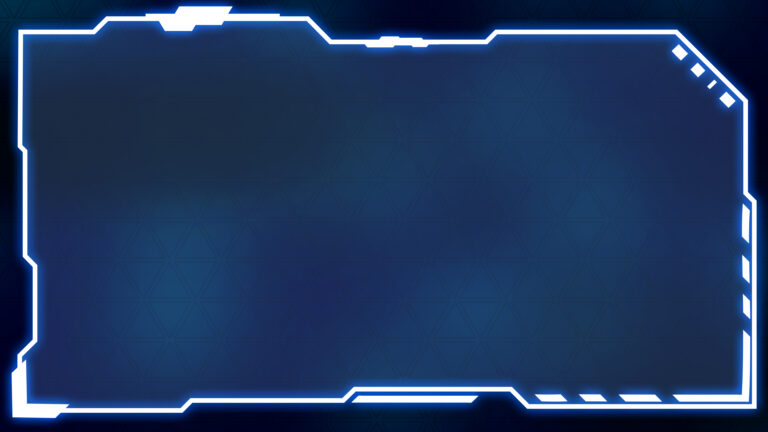 Tech sci fi hologram frame blue and cyan template design background