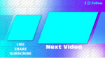 blue cyan purple colored youtube end screen template