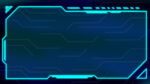 futuristic background of blue glowing technology sci fi frame hud ui design.