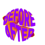 3d circle purple and orange before after Transparent png