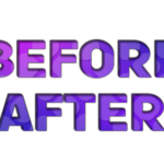Blue and Purple Gradient before after HD png