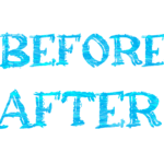 Blue color before after png for commercial use