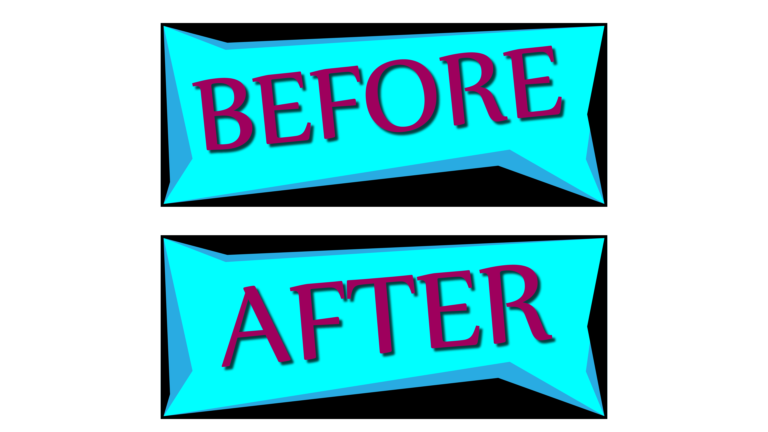 Box in before after pink and cyan Transparent photo