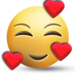 Heart shy emoji png download