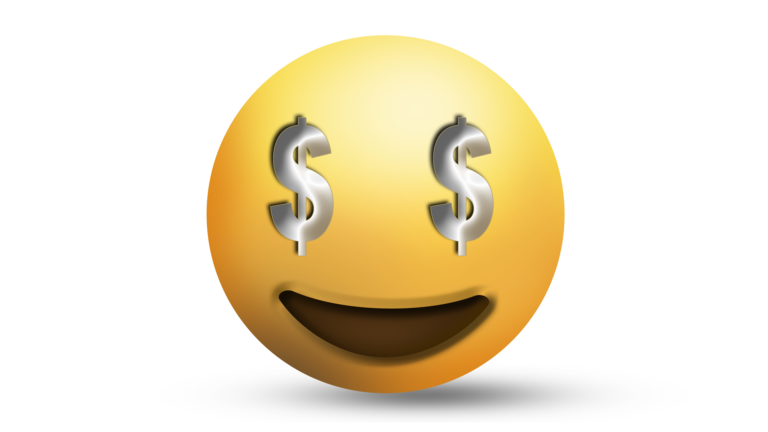 Money emoji png for photo editing