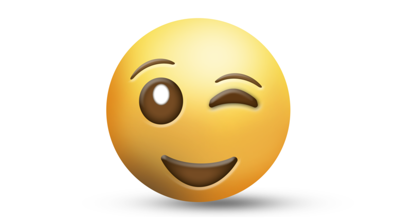 One eyes open Smiley Emoji Transparent image
