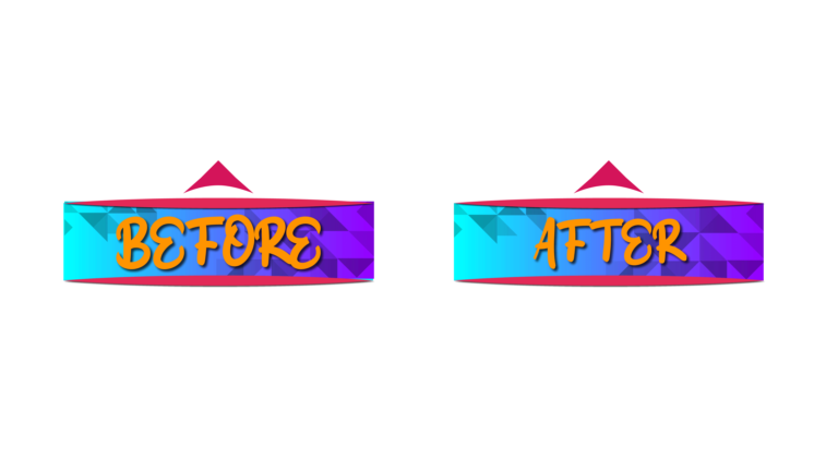 Orange and red pink arrow up before after transparent image