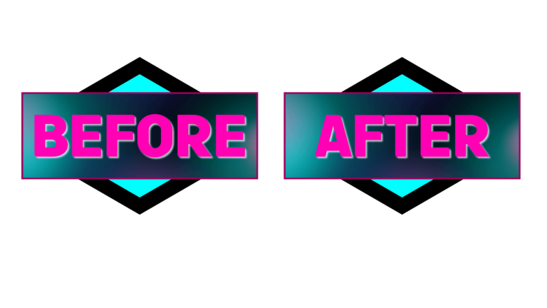 Pink teal and cyan color before after transparent png