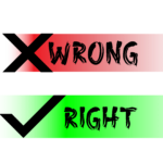 Red and green correct and cross png..