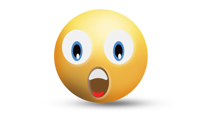 Shocked 3D emoji png