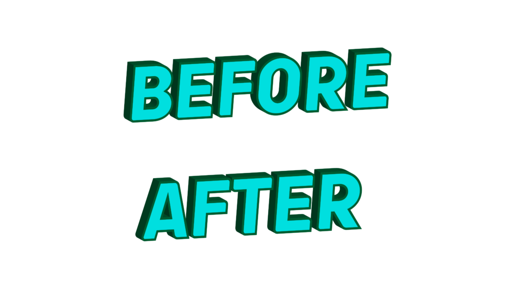 Simple d cyan and green before after Royalty free png
