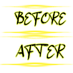 White background with yellow stroke before after Transparent image