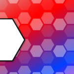 hexagon pattern background with hexagon for text red Color blue Color youtube thumbnail template