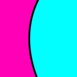 two sided centerd with black stroke vs design cyan Color pink Color youtube thumbnail template