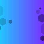 Abstract hexagon gradient blue to purple background.