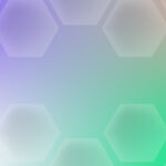 Green Honeycomb pattern gradient abstract background.