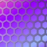Purple abstract background with honeycomb pattern.