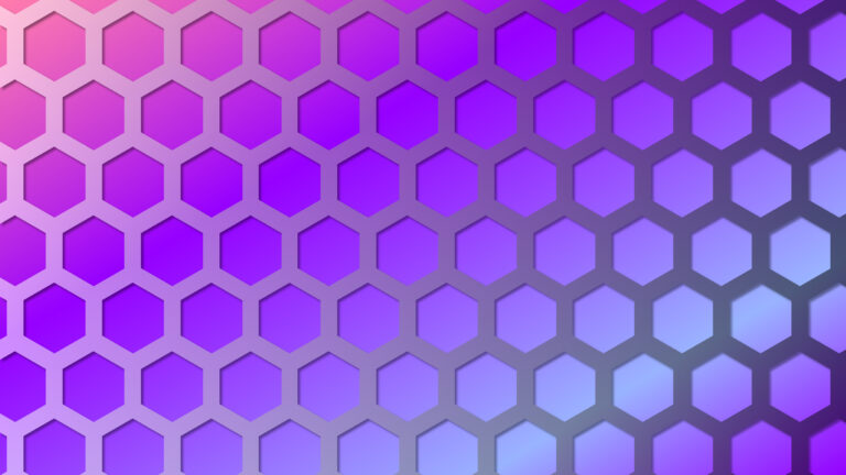 Purple abstract background with honeycomb pattern.