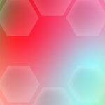 Red Honeycomb pattern gradient abstract background.