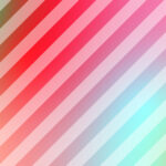 Red and green shaded gradient background with white straps.