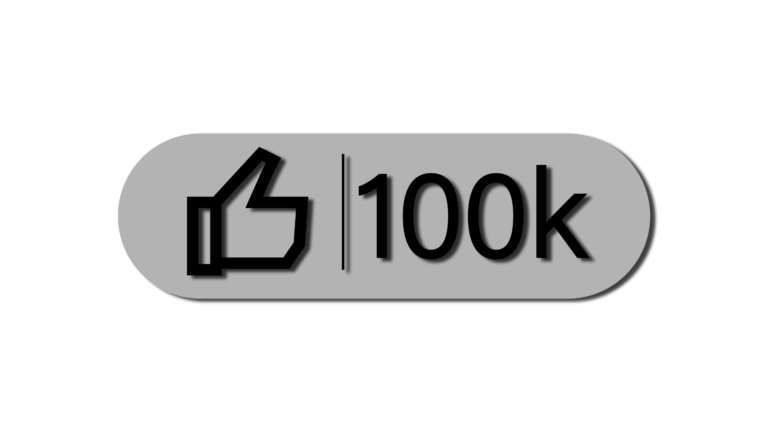100k likes grey color png