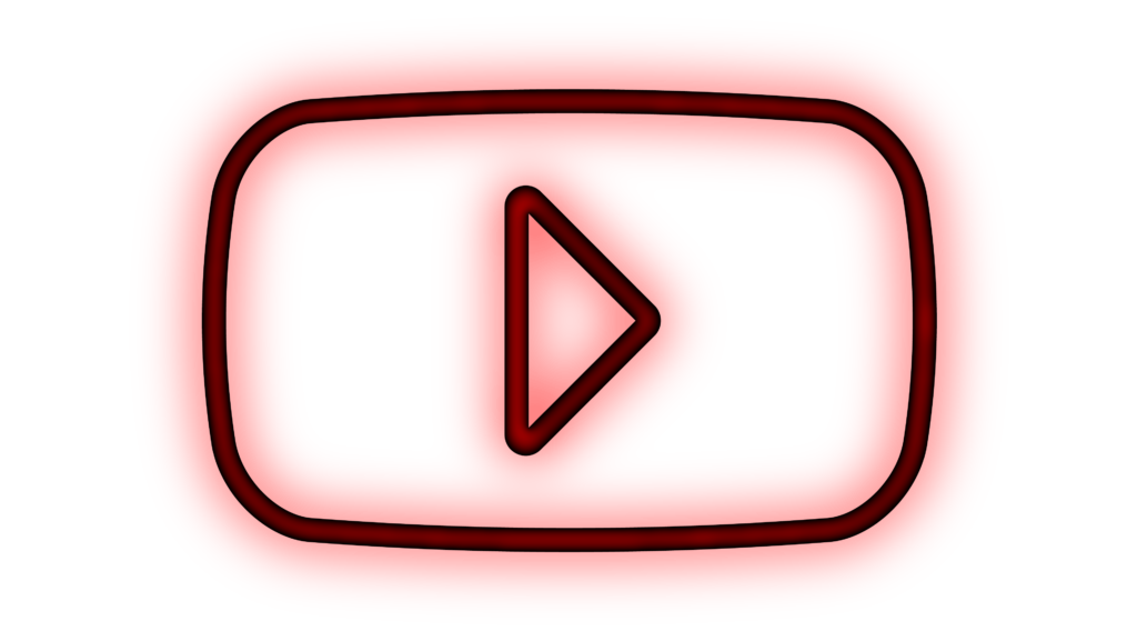 neon red youtube logo png