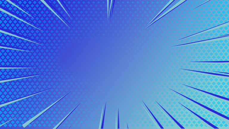 Blue comic background, beam aim at center background for thumbnail