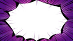 Comic book background in purple color with black arrows
