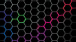 Hexagone shape Live gaming wallpaper with green and pind color blinks