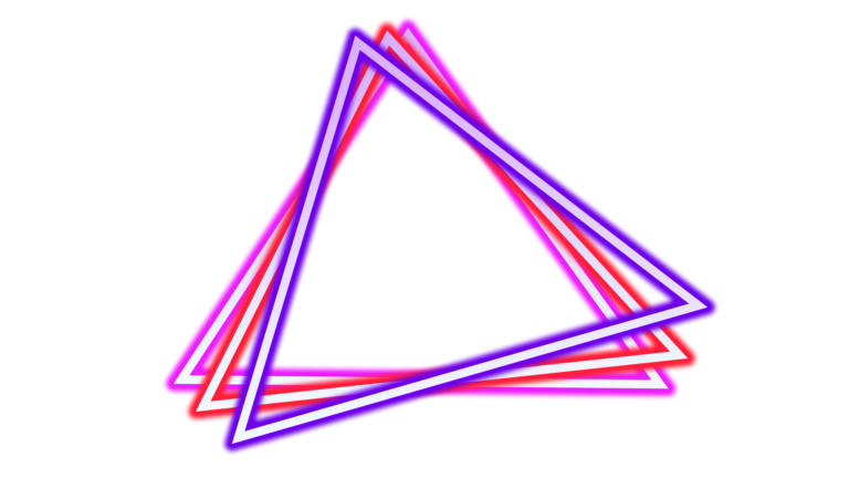 Triangle Neon PNG Images Free Download of Glowing Abstract Triangular Photos with Transparent Background