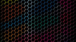 geometry dash background with black hexagonal pattern looks cololrful