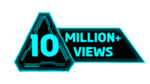 10 Million View with Triangle blue Futuristic Head Up Element