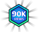 100k views blue color yt videos png image