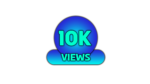 10k views png icon in blue color