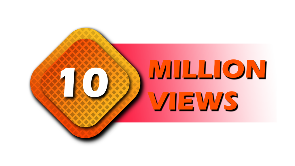 10m 10 million views youtube Ten million icon Orange Free download