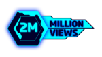 2 Million View PNG Download Futuristic hexagon HUD Elements in Cyan and Blue