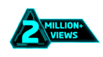2 Million View with Triangle blue Futuristic Head Up Element